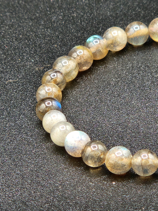 AA Grade Labradorite Bead Bracelet, 6mm