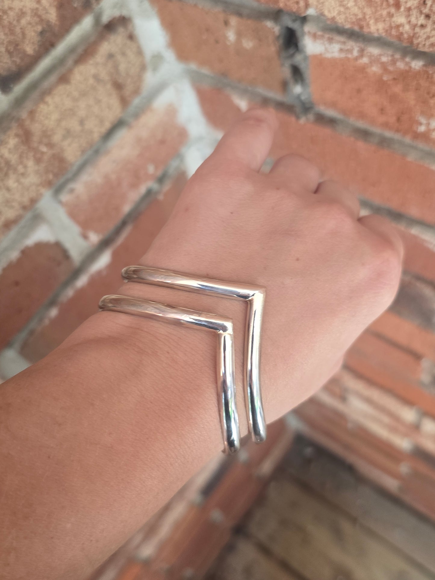 Sterling Silver Chevron Bracelet size is 8 (Copy)