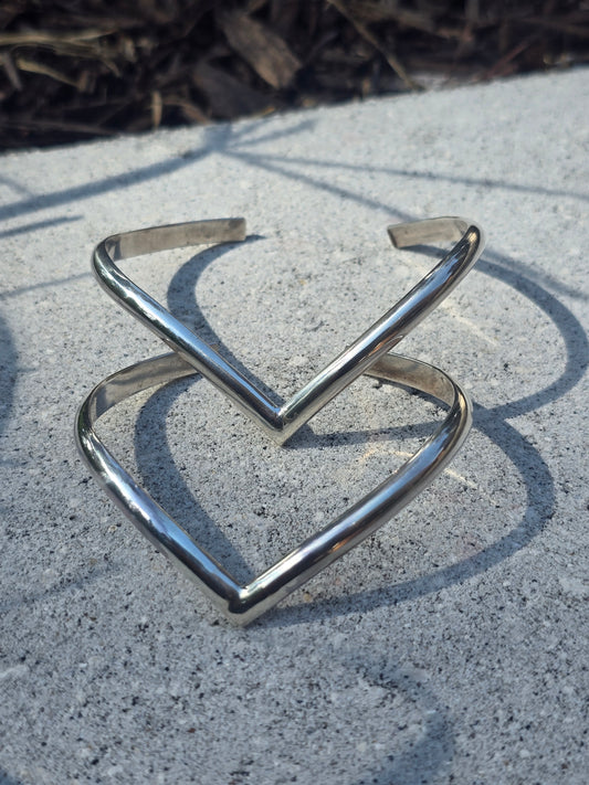 Sterling Silver Chevron Bracelet size is 8 (Copy)