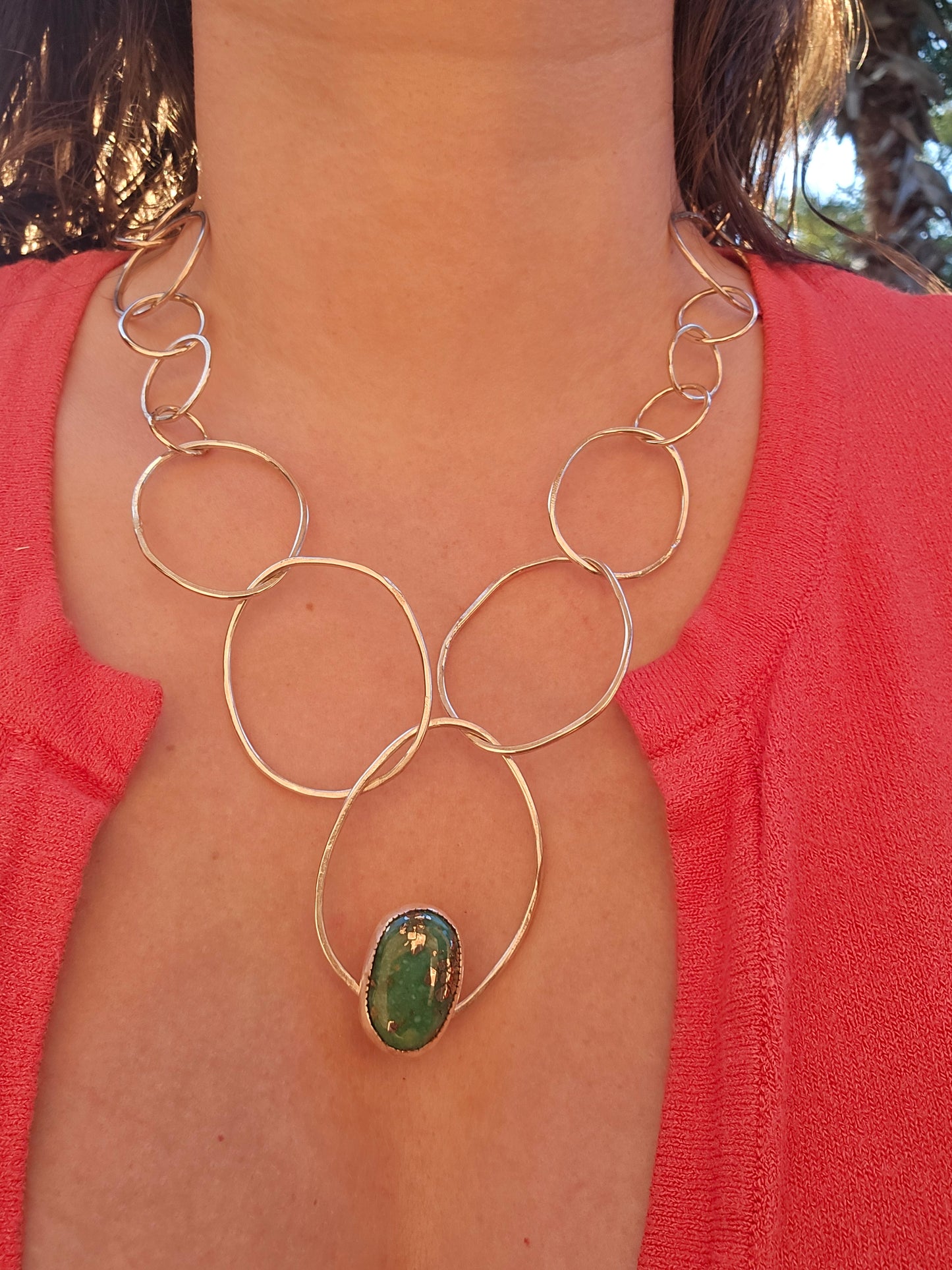 Turquoise and Pyrite Necklace