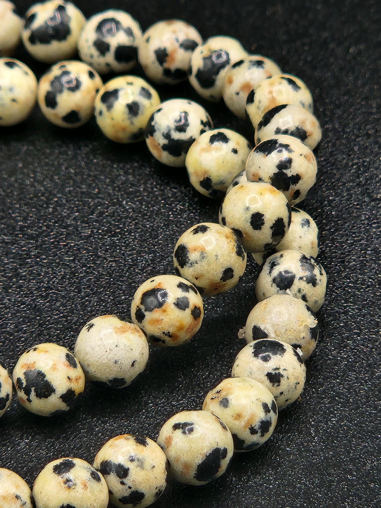 Dalmation Jasper Bead Bracelet, 6mm