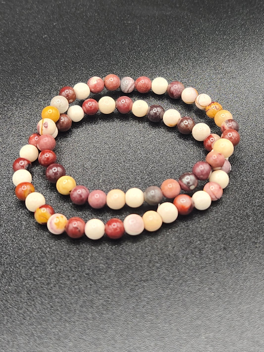 Mookaite Bead Bracelets, 6mm