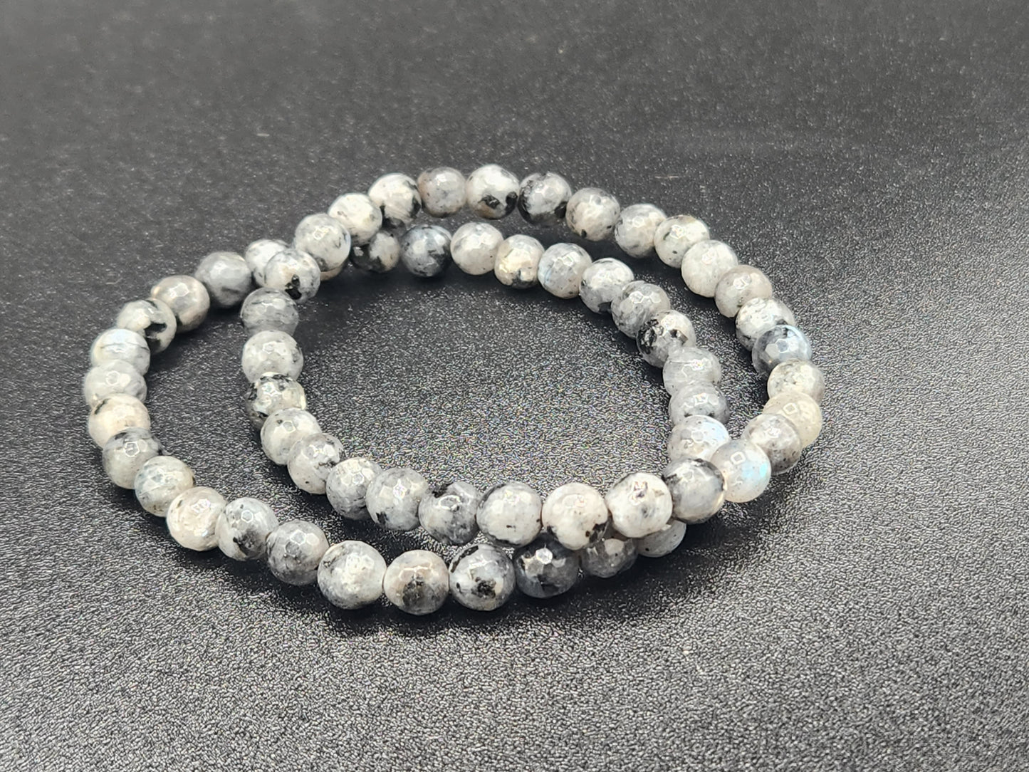 Faceted Labradorite Bead Bracelet, 6mm