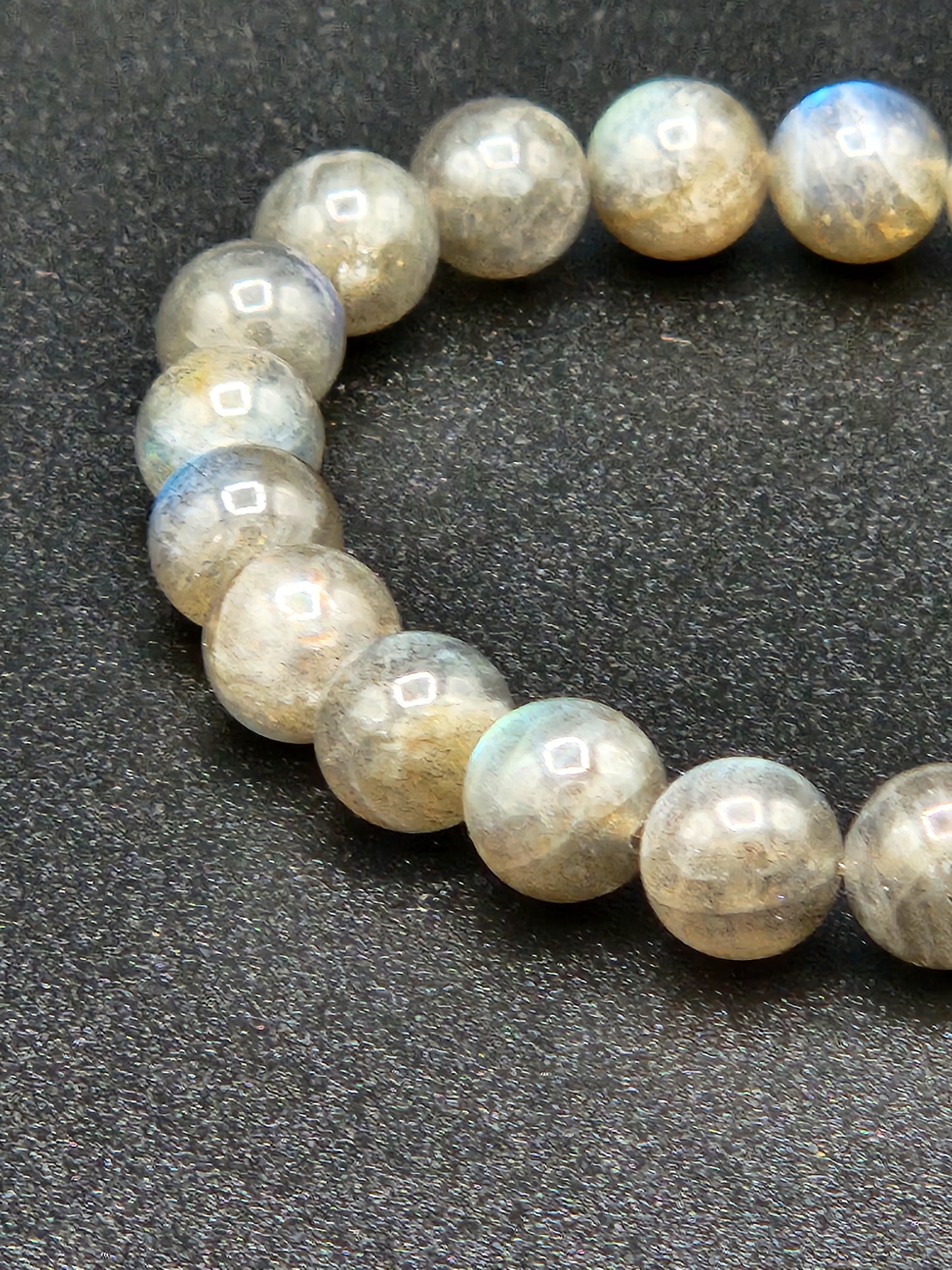 AA GRADE Labradorite Bead Bracelet, 10mm