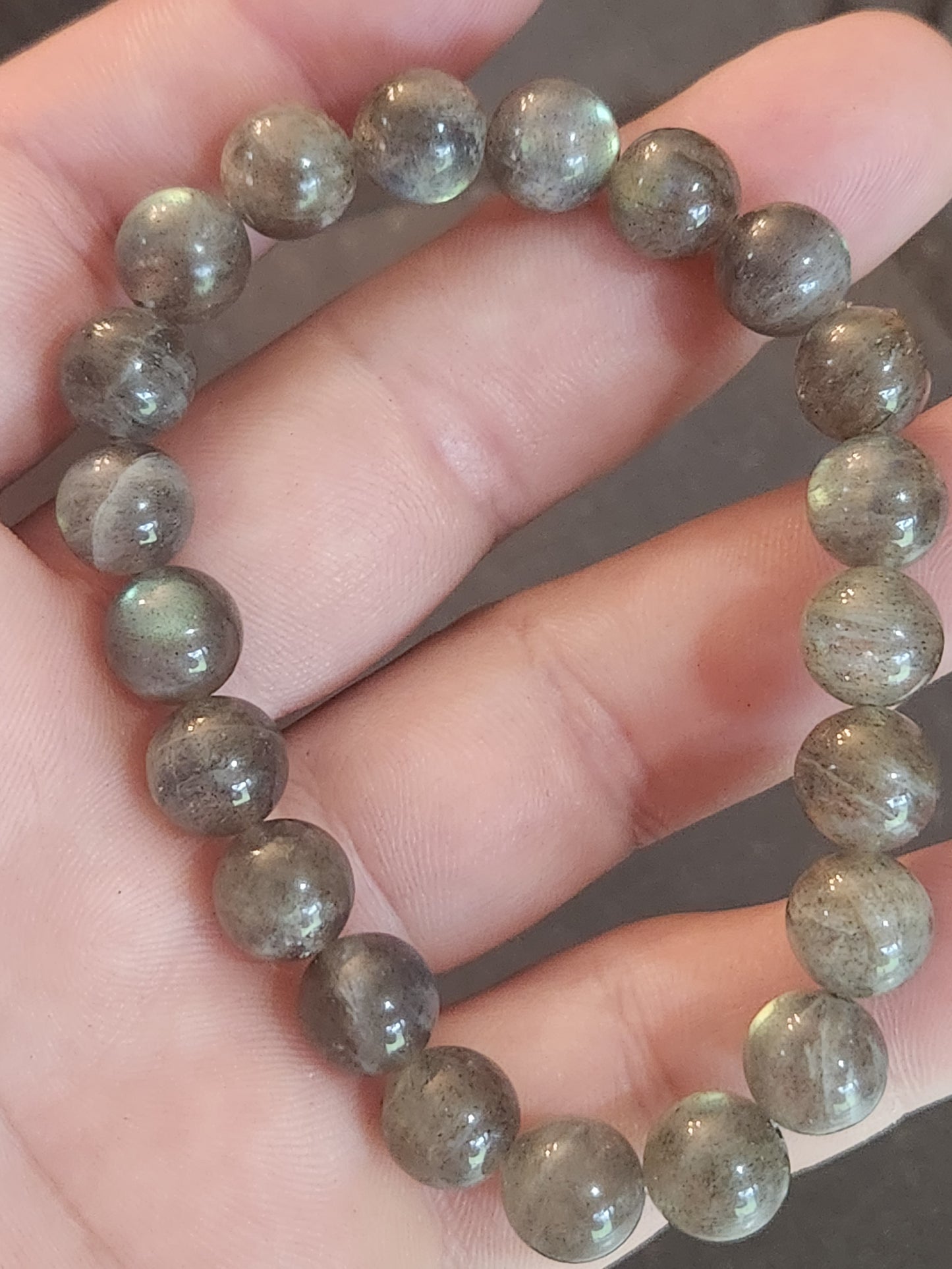 AA GRADE Labradorite Bead Bracelet, 10mm