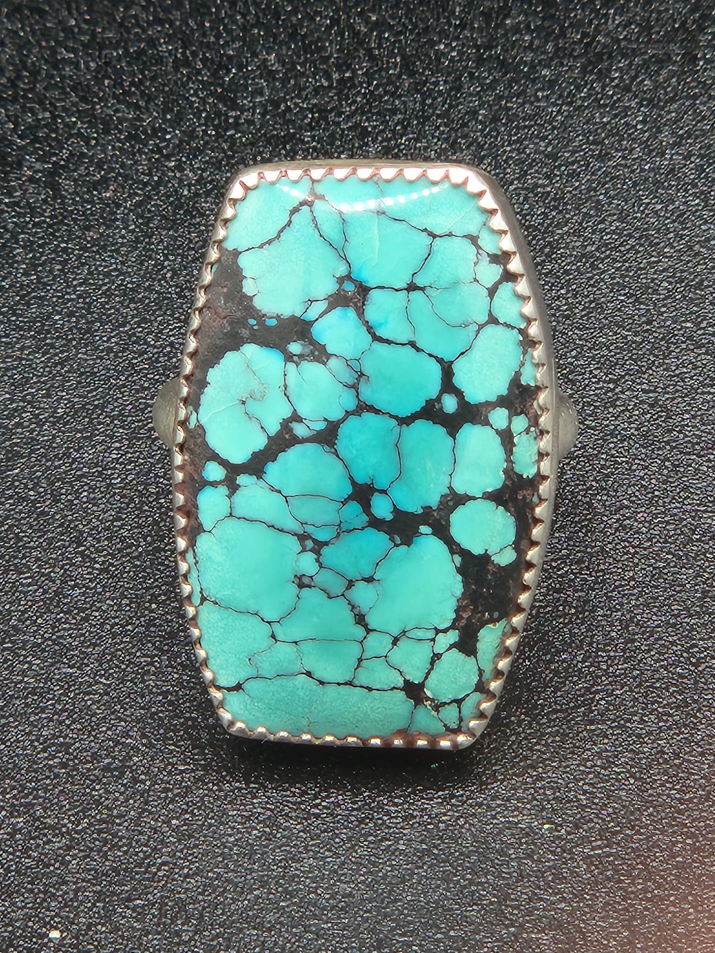 Turquoise in sterling silver ring, size 5