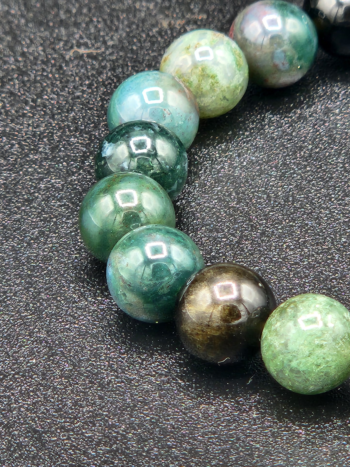 Fancy Jasper Bead Bracelet, 8mm