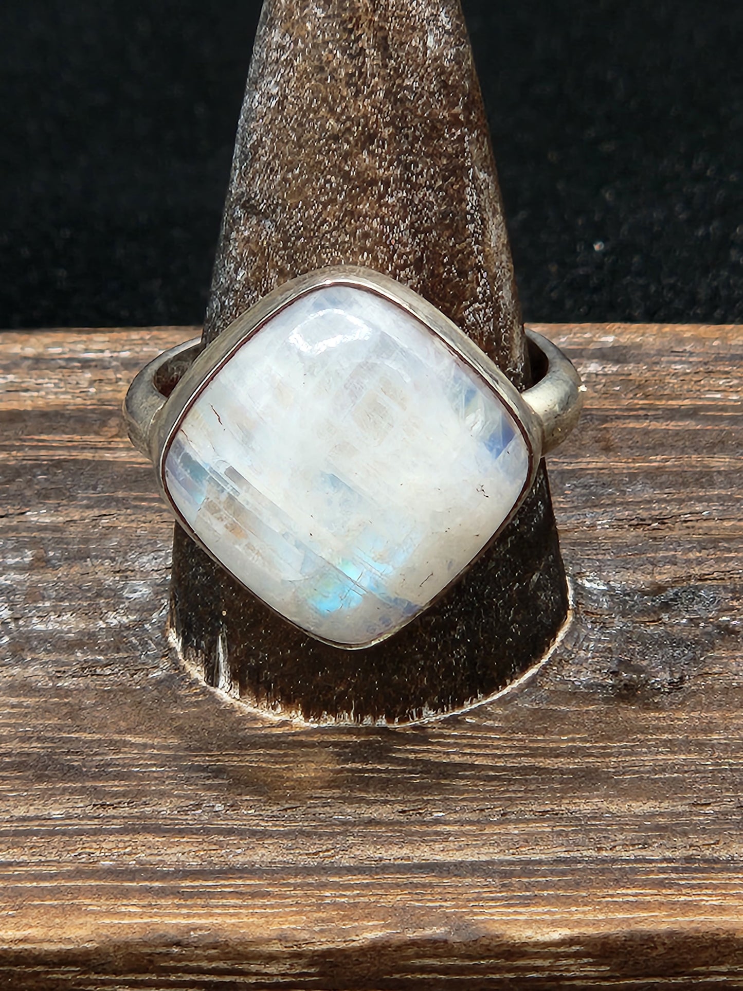 Moonstone in sterling silver Ring, size 6.5