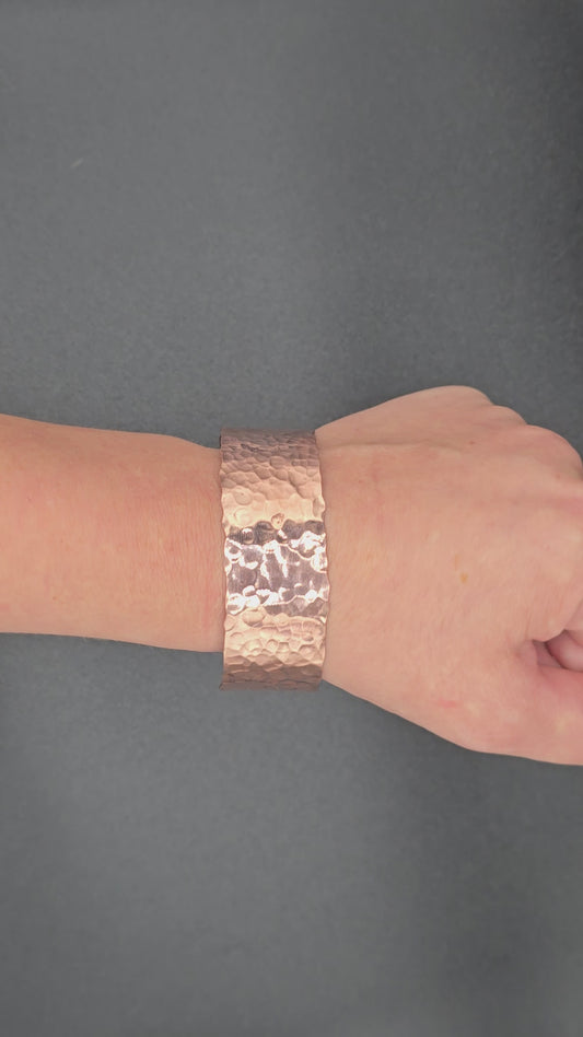 Hammered Copper Bracelet 6.25inches Cuff