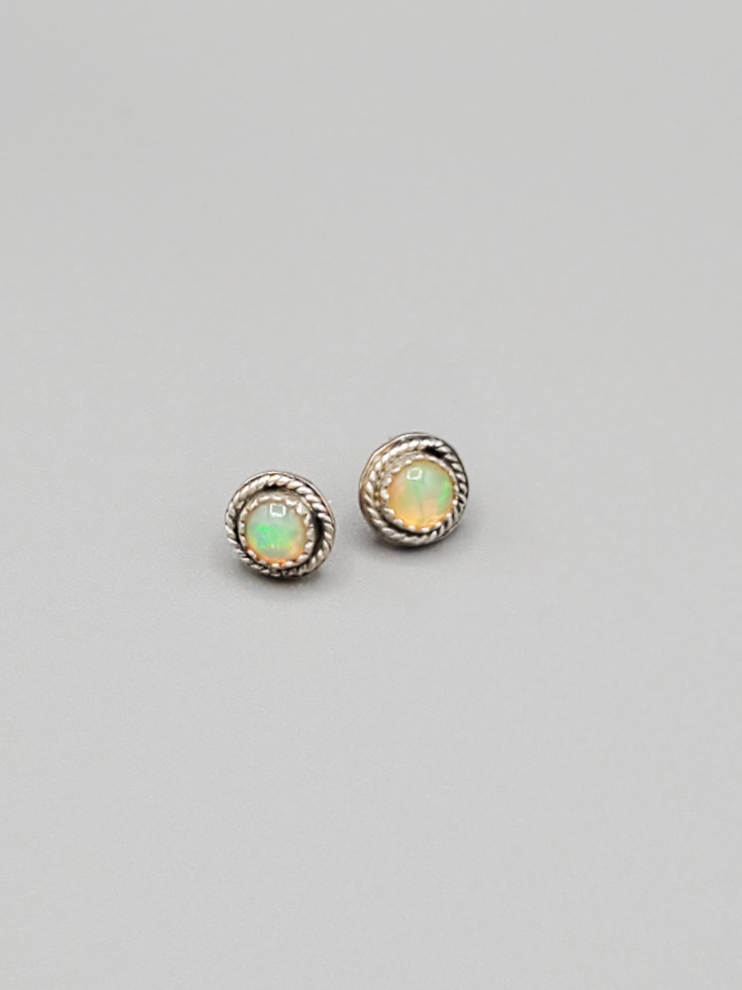 Ethiopian Opal Stud Earrings